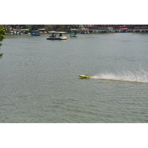 Volantex RC ATOMIC High speed 50km/h strong ABS unibody hull racing rc electric boat 792-4RY RTR - Yellow