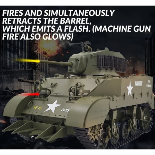 RACENT Tank US M5A1 1:16 RTR 108-3B2 - Green