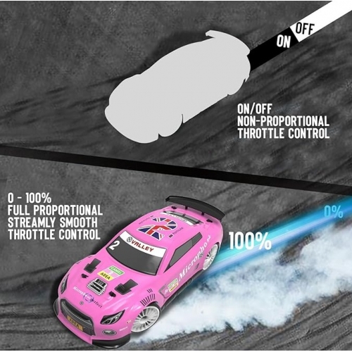 RACENT Drift Car 1/14 4WD 609PB2 - Brushed / Pink