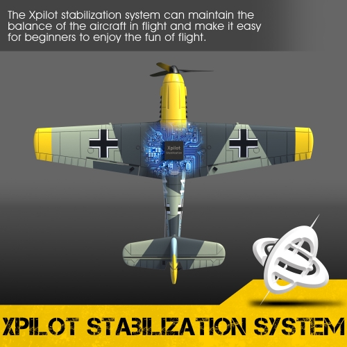 Volantex RC BF-109 with Xpilot One Key Aerobatic Stabilization System Perfect for Beginners 761-11 RTF