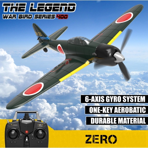 Volantex RC A6M ZERO 400mm with Xpilot One Key Aerobatic Stabilization System 761-15 RTF