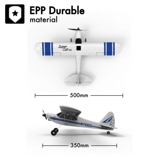 Volantex RC Super Cub 500 Airplane Self-stabilizing Stunt 500mm Wingspan 761-3 RTF