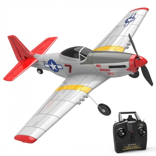 VolantexRC Mini Mustang P51D 4-Ch Beginner Airplane with Xpilot Stabilizer / One-key Aerobatic 761-5 RTF