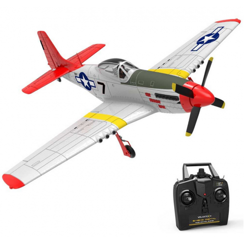 Volantex RC Mustang P51D 750mm Warbird with Xpilot One Key Aerobatic Stabilization System  768-1 RTF - Red