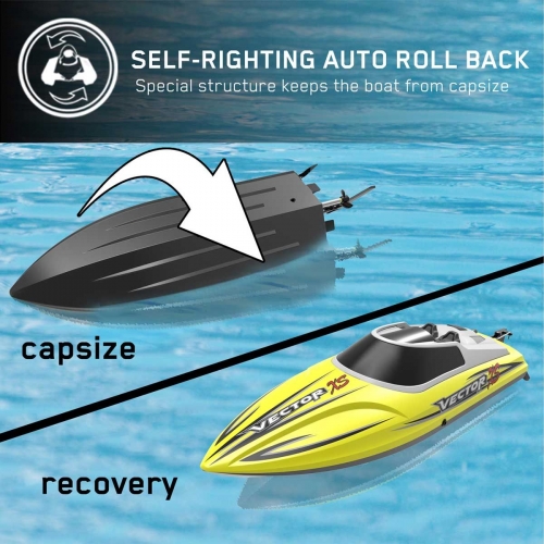  Vector XS Mini Boat with Auto Roll Back Function and Reverse Function 795-4 RTR 30km/h