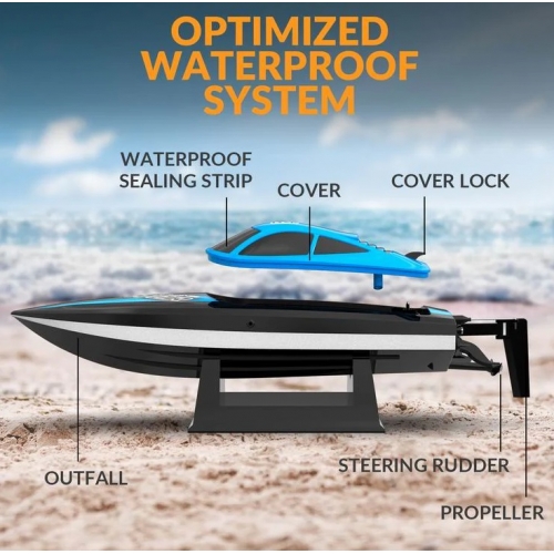Volantex RC Vector Lumen motorboat with self-reversing system 795-6 RTR - brushed / blue