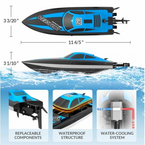 Volantex RC Vector Lumen motorboat with self-reversing system 795-6 RTR - brushed / blue